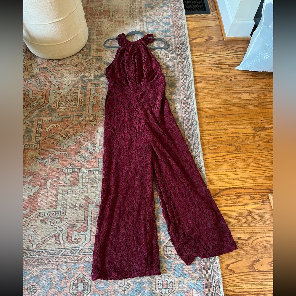 Anthropologie Red Jumpsuit Size 6